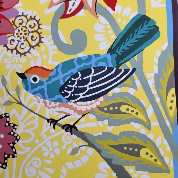 Floral Garden with Bird Paint by Number Painting Finished 11 by 11‎ Botanical - Picture 13 of 16